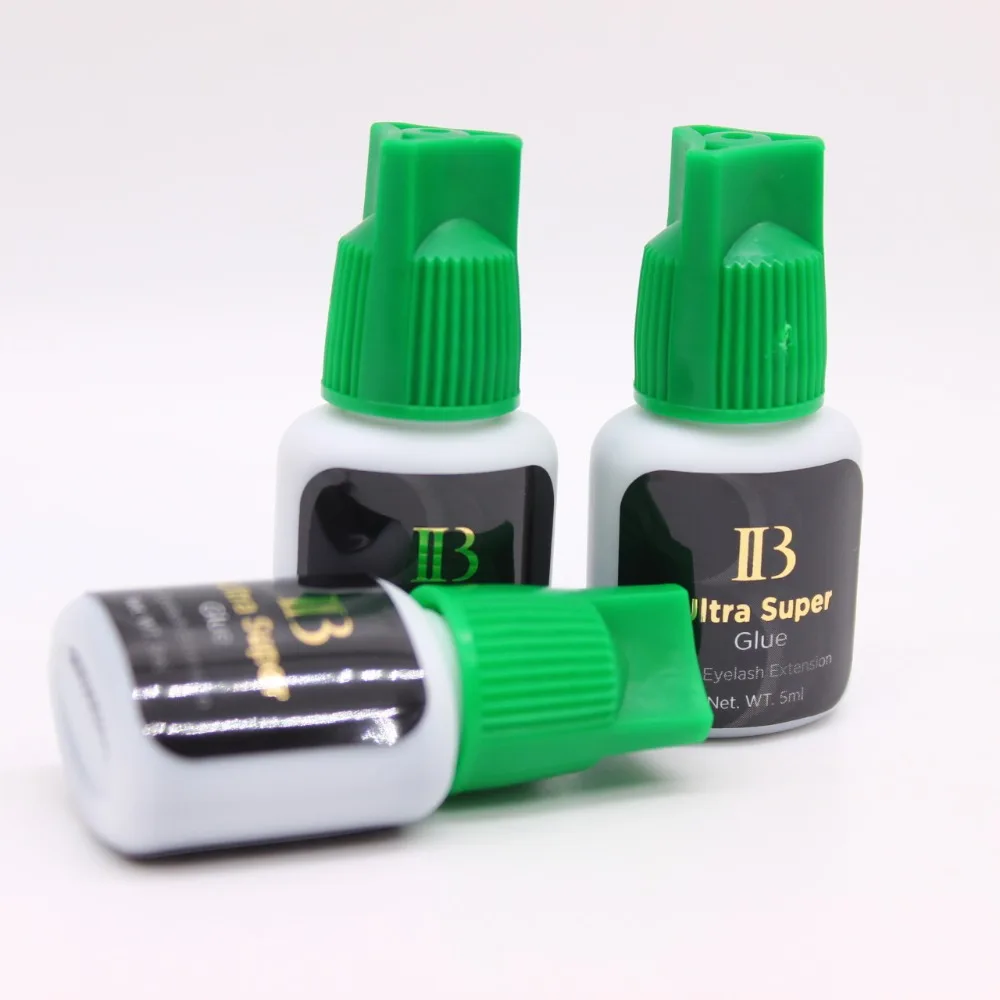 IB Ultra Super Glue para extensión de pestañas, pegamento profesional Original de Corea, secado rápido, fuerte, 10 botellas, 5ml