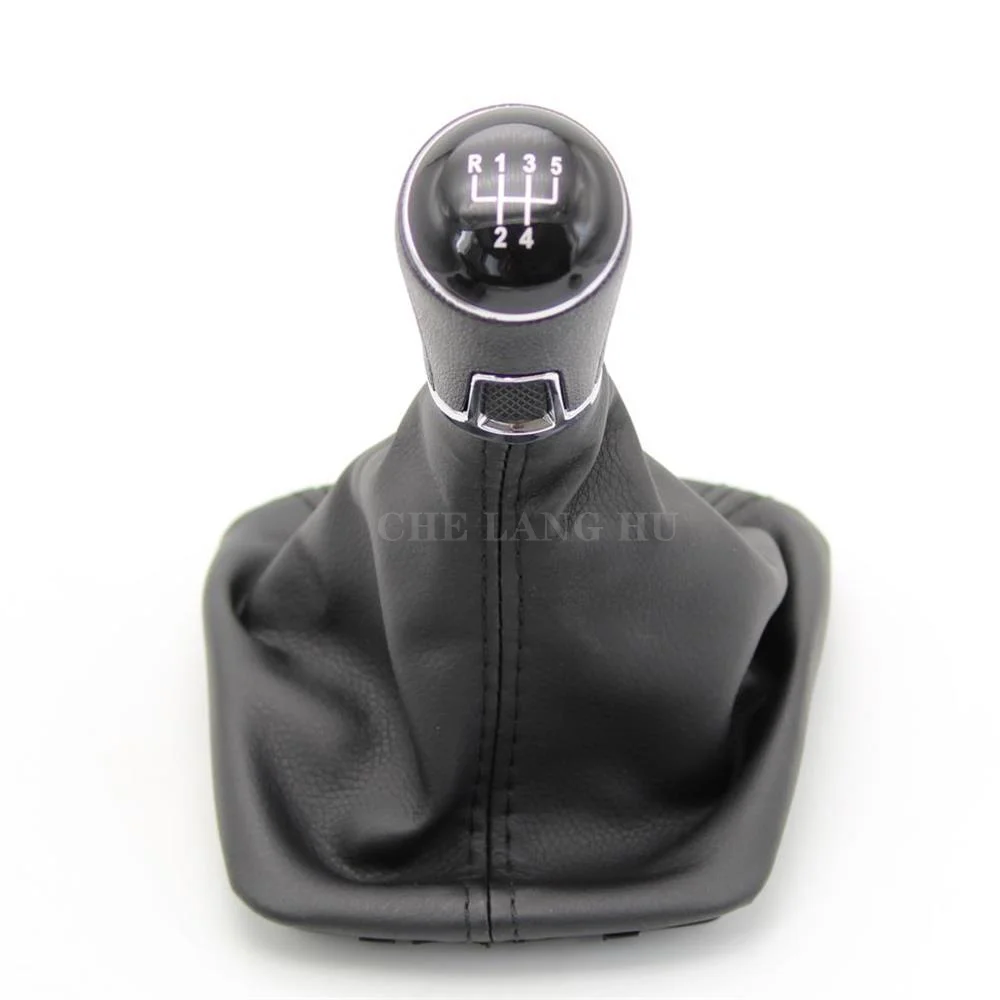 Picture 3: For Skoda Octavia A5 MK2 Sedan & Combi 2004 2005 2006 2007 2008 Car-styling 5 Speed Gear Stick shift knob Level leather Boot