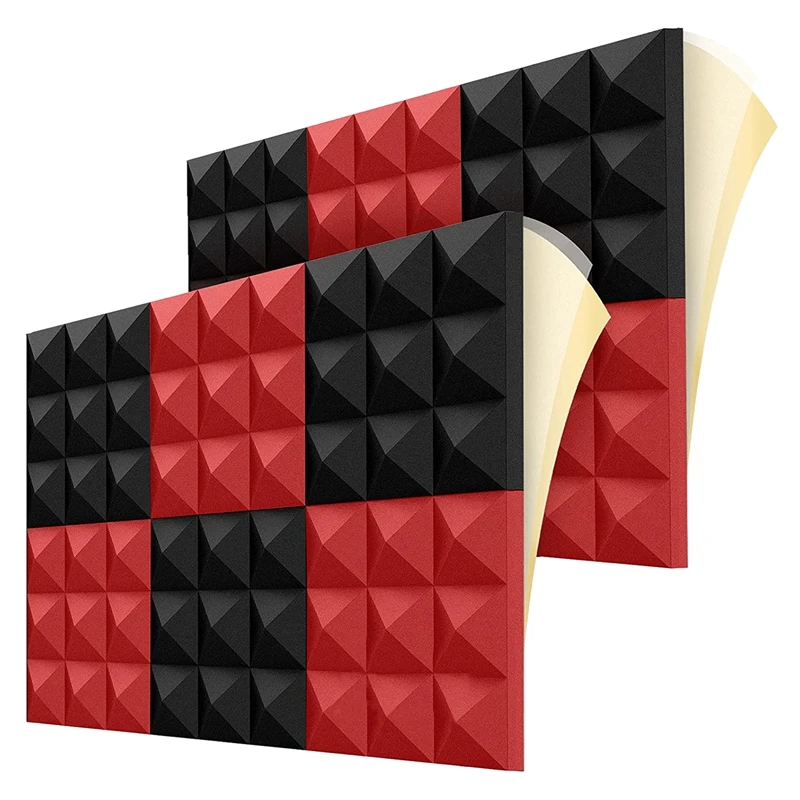 Acoustic Foam Panels,2X12X12 Inch Sound Proof Foam Panels with High Density Pyramid Sound Insulation Padding CNIM Hot