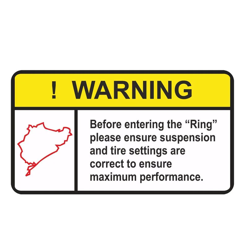 Aliauto Funny Car Sticker Warning Accessories Before Entering The Ring PVC Decal for Mercedes Honda Toyota Volkswagen, 15cm*9cm