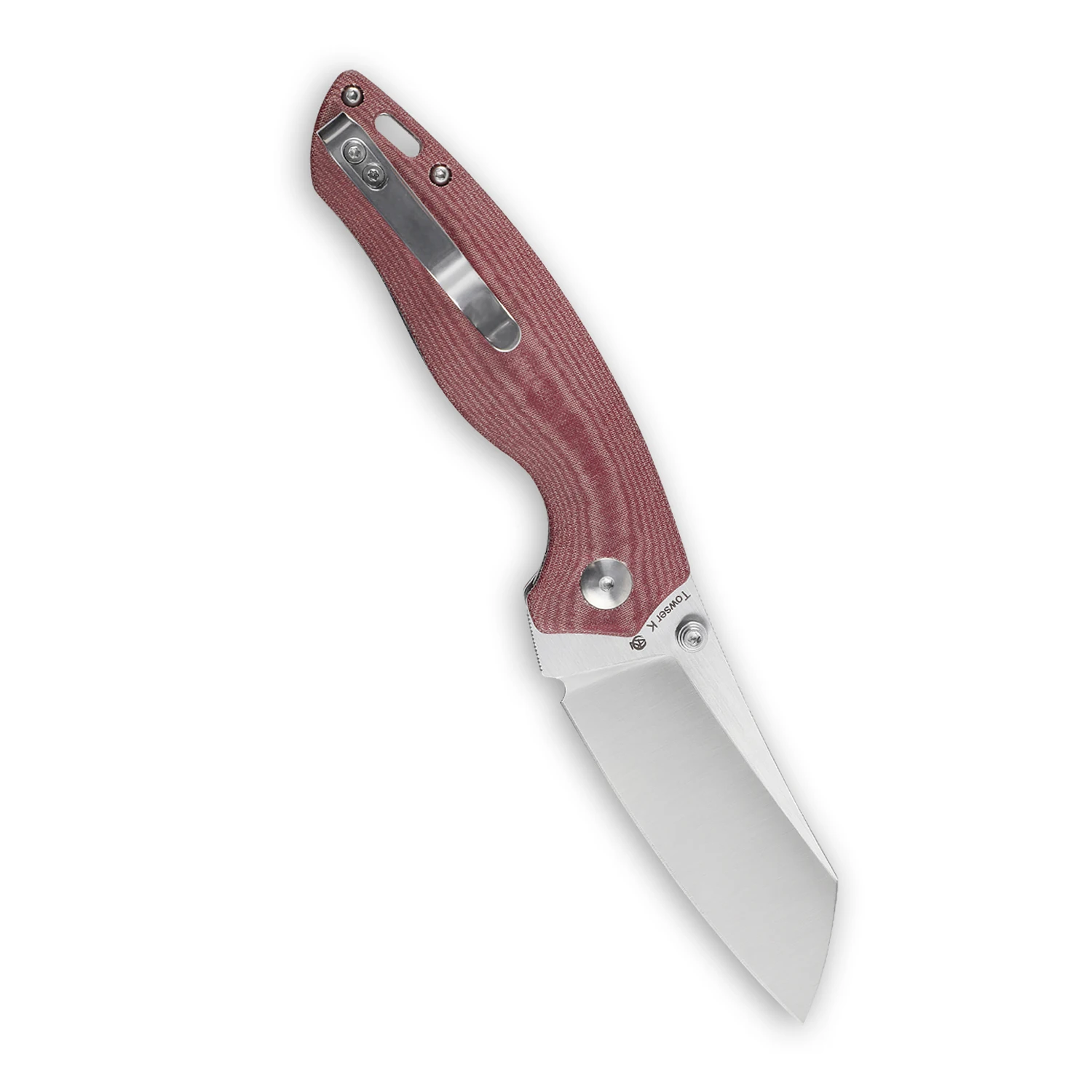 Kizer Knives Folding Towser K V4593C2 Camping Hunting Pocket Knife 154CM Steel Red Micarta Handle Outdoor Hand Tools