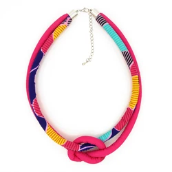 KparcoTa Necklaces collar handmade bohemian ethnic colour choker Women new Jewelry round rope pure fabric holiday birthday gift