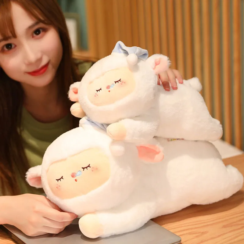 Cartoon Lamb Sheep Plush Toys Pillow Doll Soft Stuffed Animals Alpaca Cushion for Baby Kids Children Gifts Bedroom Decor