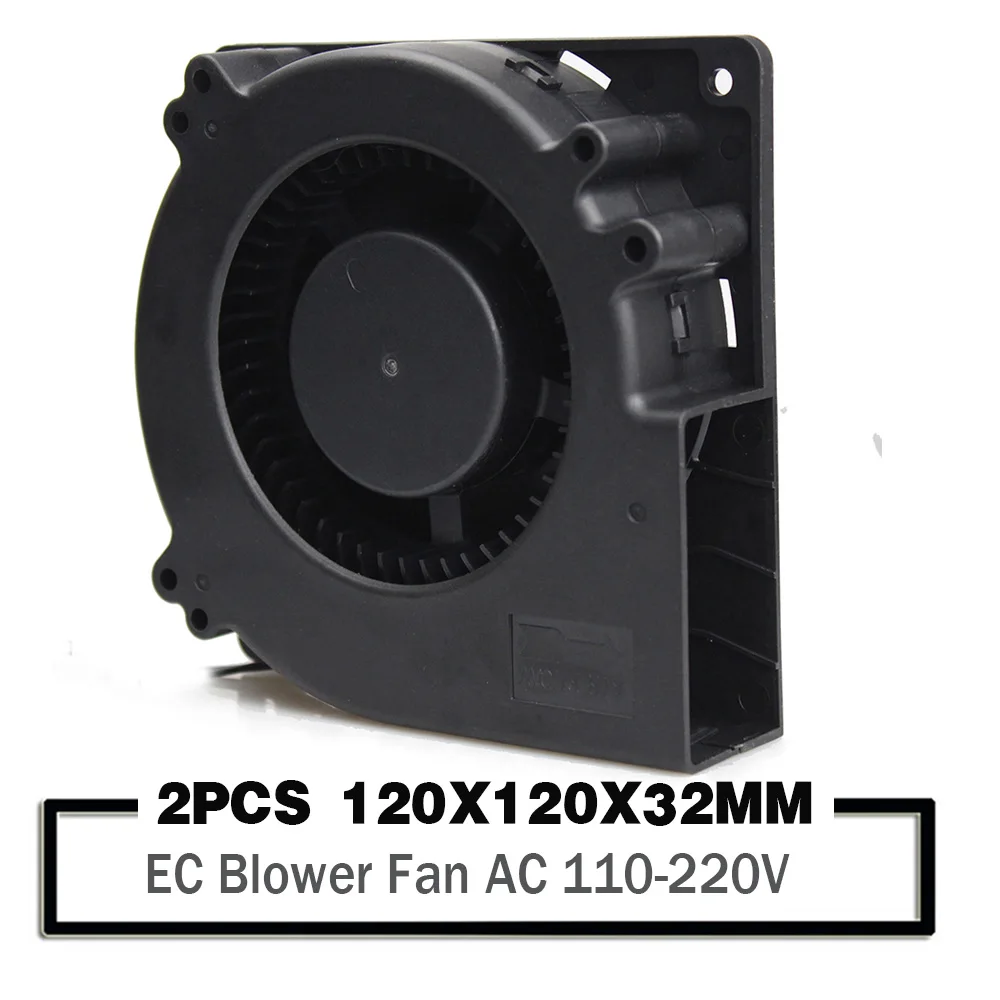 

2PCS YOUNUON 12032 EC Brushless Fan 110V 120V 220V 12cm 120mm Axial Fan Dual Ball Bearing High Air Volume Turbine Blower Fan