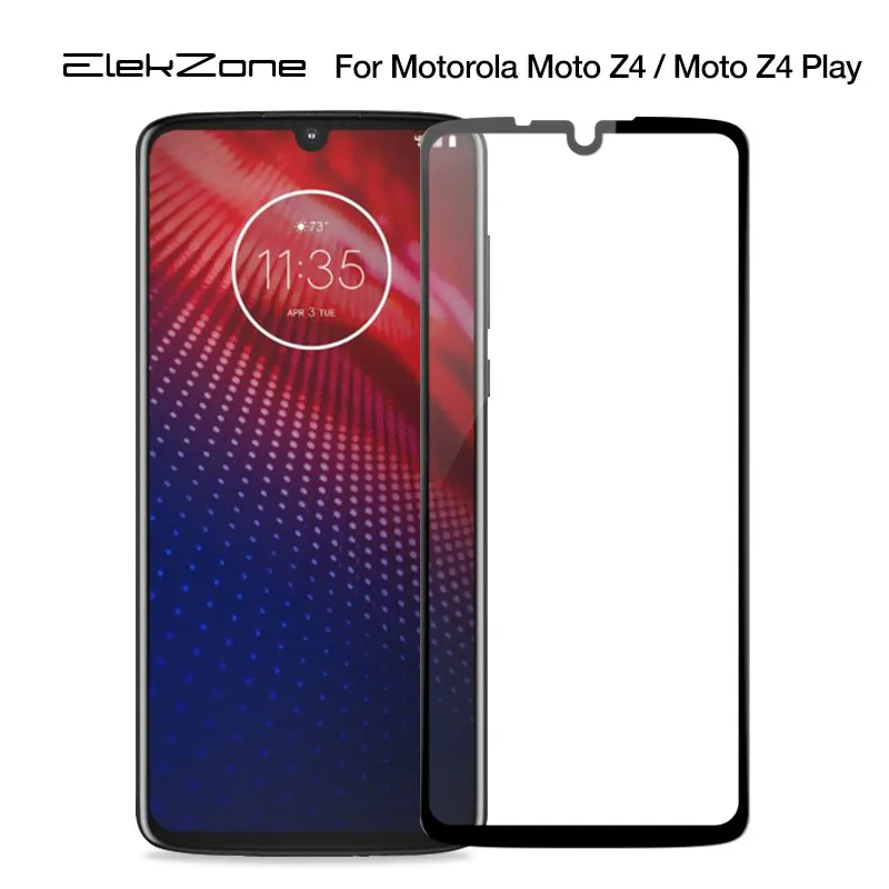 Full Glass For Motorola Moto Z4 Tempered Glass Full Cover For Moto Z4 6.4 inch HD Screen Protector Protective Film