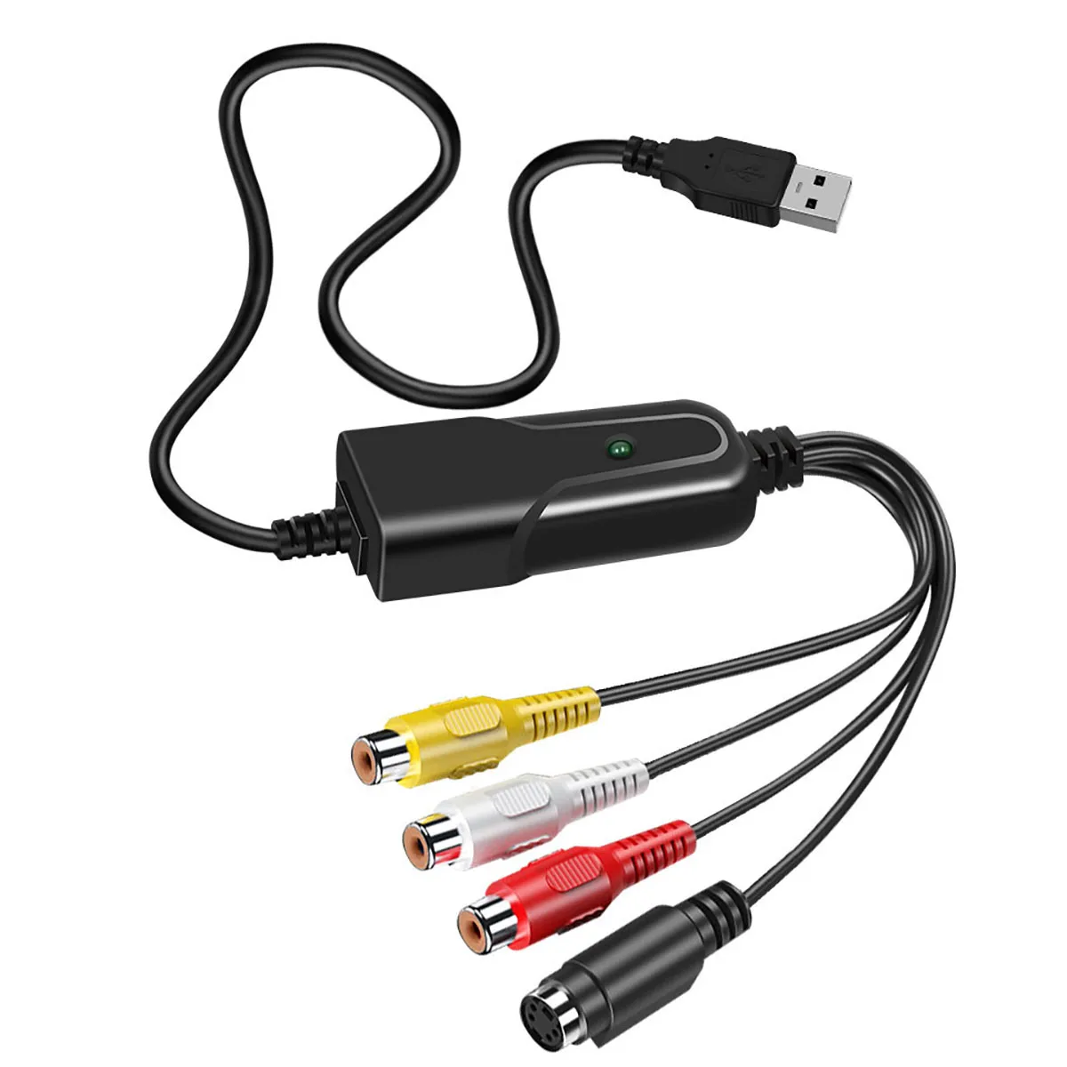 USB 2.0 Audio wideo karta przechwytująca Adapter przechwytywanie VHS na wideo DVD dla Windows 10/8/7/XP przechwytywanie wideo