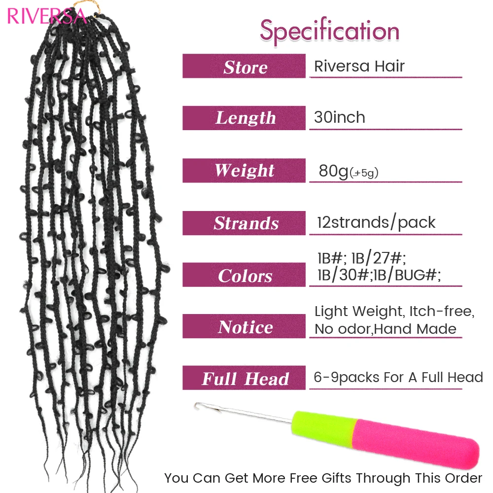 30 inch Butterfly Locs Crochet Braids Hair Jungle Butterfly Braids Goddess Crochet Hair Box Braids Hair tresses for Black Women