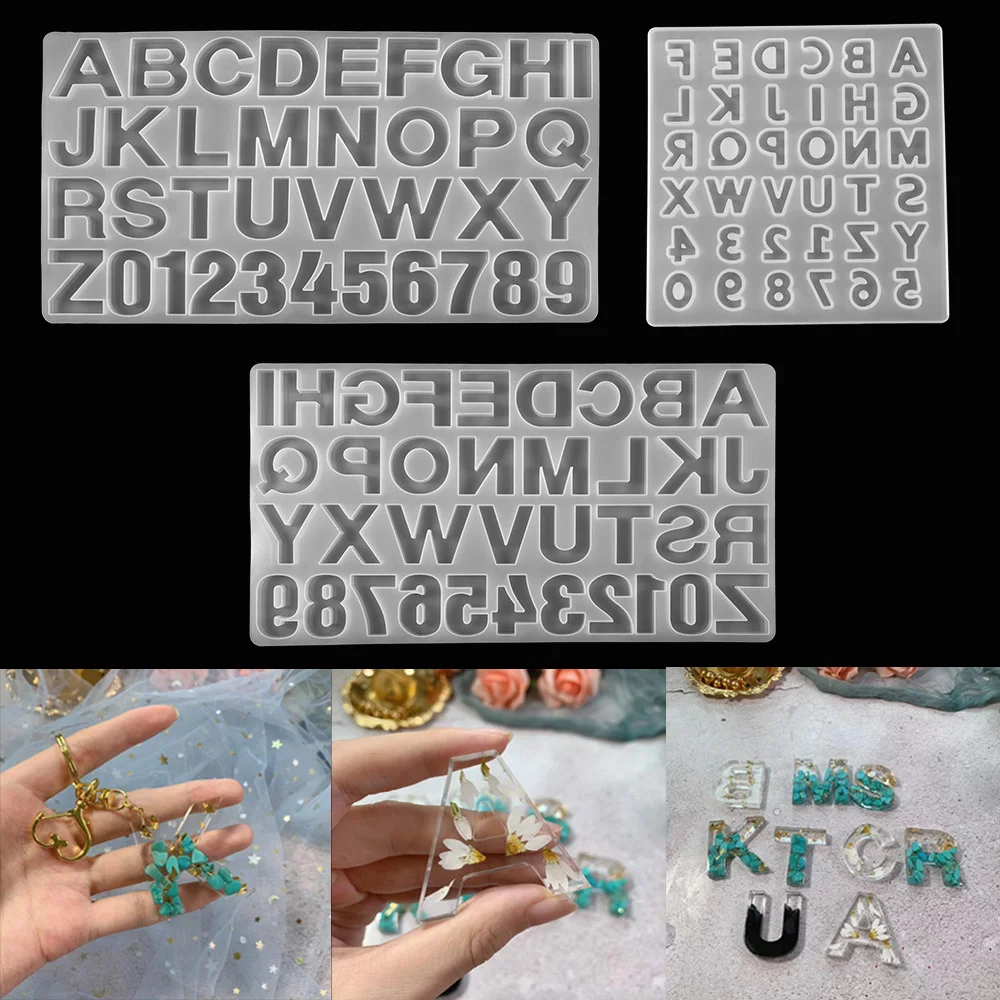 1pcs Alphabet Epoxy Resin Molds 26 Letters Silicone Casting Molds For DIY Jewelry Making Findings Supplies Accessories Tools