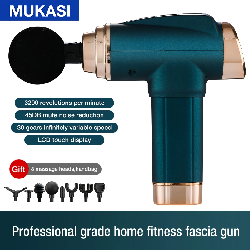 

MUKASI Massage Gun Smart Deep Tissue Relaxation Professional Percussion Muscle Fascia Gun Handheld Electric Body Massager