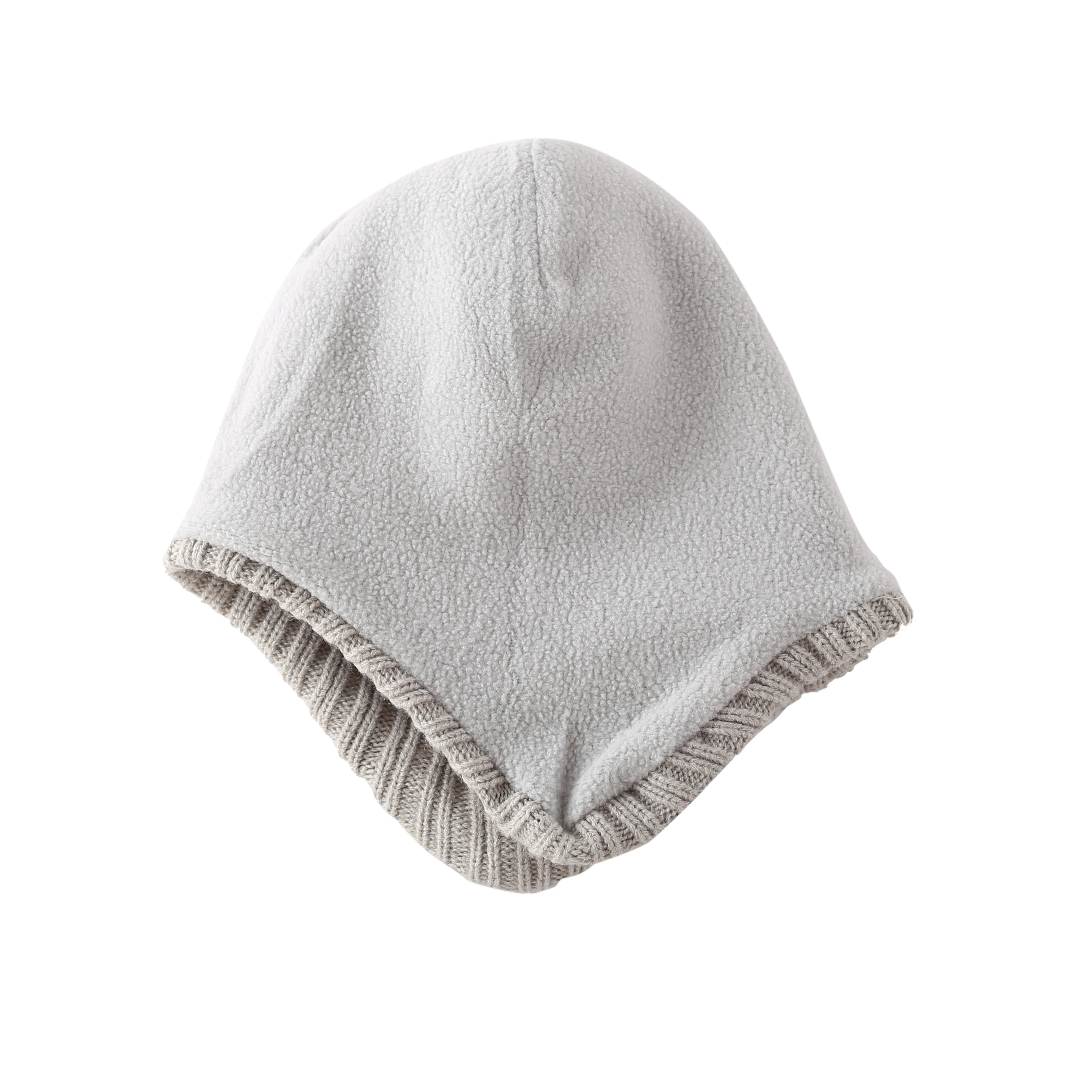 Connectyle Boys Girls New Fashion Solid Color Winter Warm Hat Fleeced Lined Earflap Kids Beanie Hat With Pom-Pom image 3