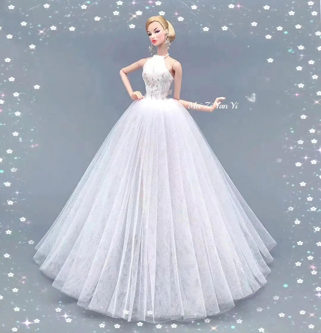 

fashion original for elegant lady wedding dress for barbie doll clothes princesa for barbie dress long dress accessories