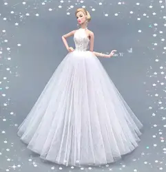 fashion for barbie elegant lady wedding dress for 30cm doll clothes princesa for bjd 1/6 dress long dress accessories