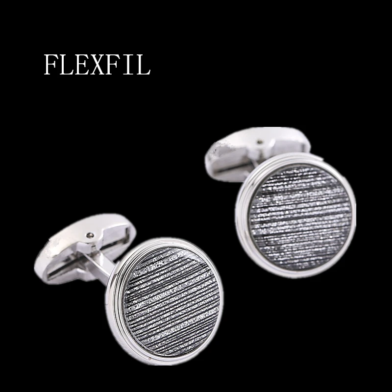 FLEXFIL Jewelry french shirt cufflink for mens Brand designer Cuffs link Button male High Quality H Luxury Wedding wholesale