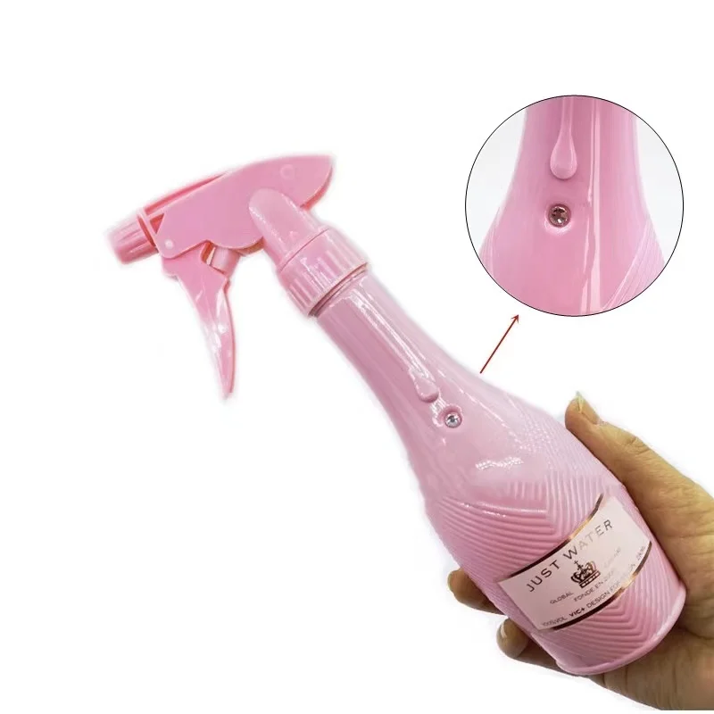 Botella pulverizadora de agua para peluquería, pulverizador de cabeza de aceite para salón de belleza, rosa, Retro, 280ml