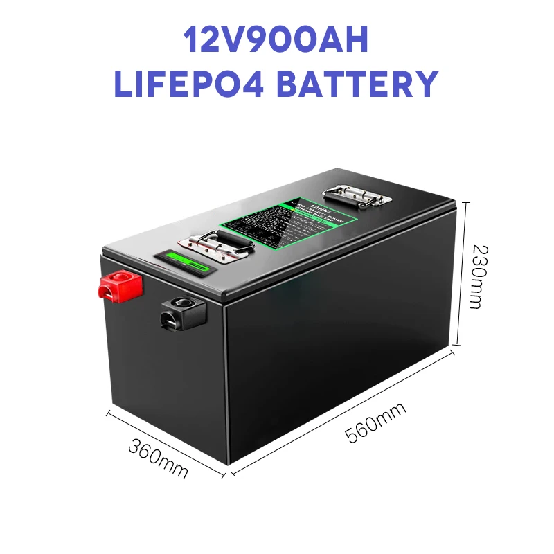 Lithium LifePO4 12V, 900Ah, With Rechargeable BMS, For Electric Vehicle Solar Systems, Golf Carts And Car Storage, Rv Campers