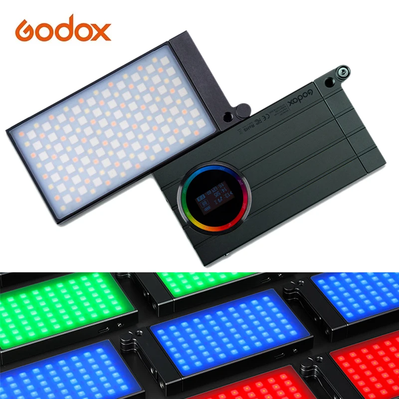 

Godox M1 2500k-8500k Full Color RGB LED Light Pocket Aluminum Alloy LED Video Creative Light Multiple Special Effects Function