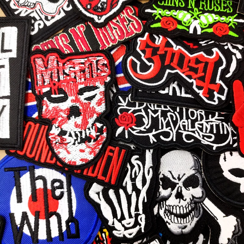 Band Embroidered Applique Patches Fabric Garment Apparel Accessories Badges Rock Music