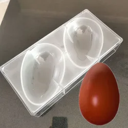 Large 2 Cavities Polycarbonate Easter Eggs Chocolate Mold Ostrich Big Egg Shape Candy Jelly Mould For Cake Decorating