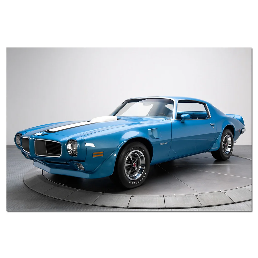 Modern Canvas Painting 1970 Pontiac Firebird Classic Car Photo Wall Art Posters and Prints Wall Picture for Home Decor