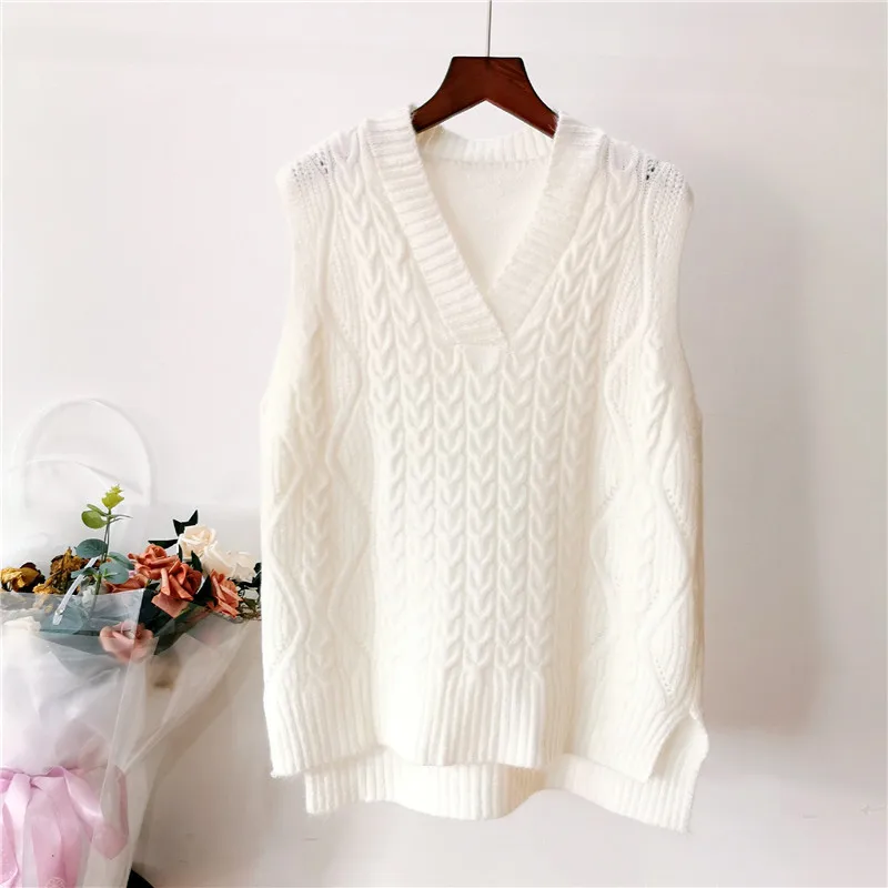 

Spring 2022 New Women's Vest Short Trend Knitted Sweater Waistcoat Vest Korean Style Outer Wear Vest