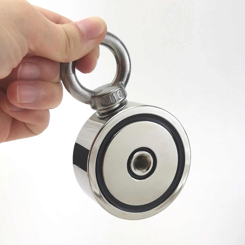 Imán de neodimio fuerte, gancho magnético de búsqueda de doble cara, soporte de taza de pesca superpotente, D48 - D94 x 28mm