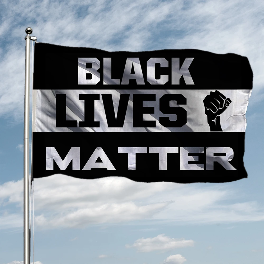 US Black Lives Matter Flag  90X150cm BLM Peace Protest Justice for George Floyed Flags Black Activist Banner For Parades