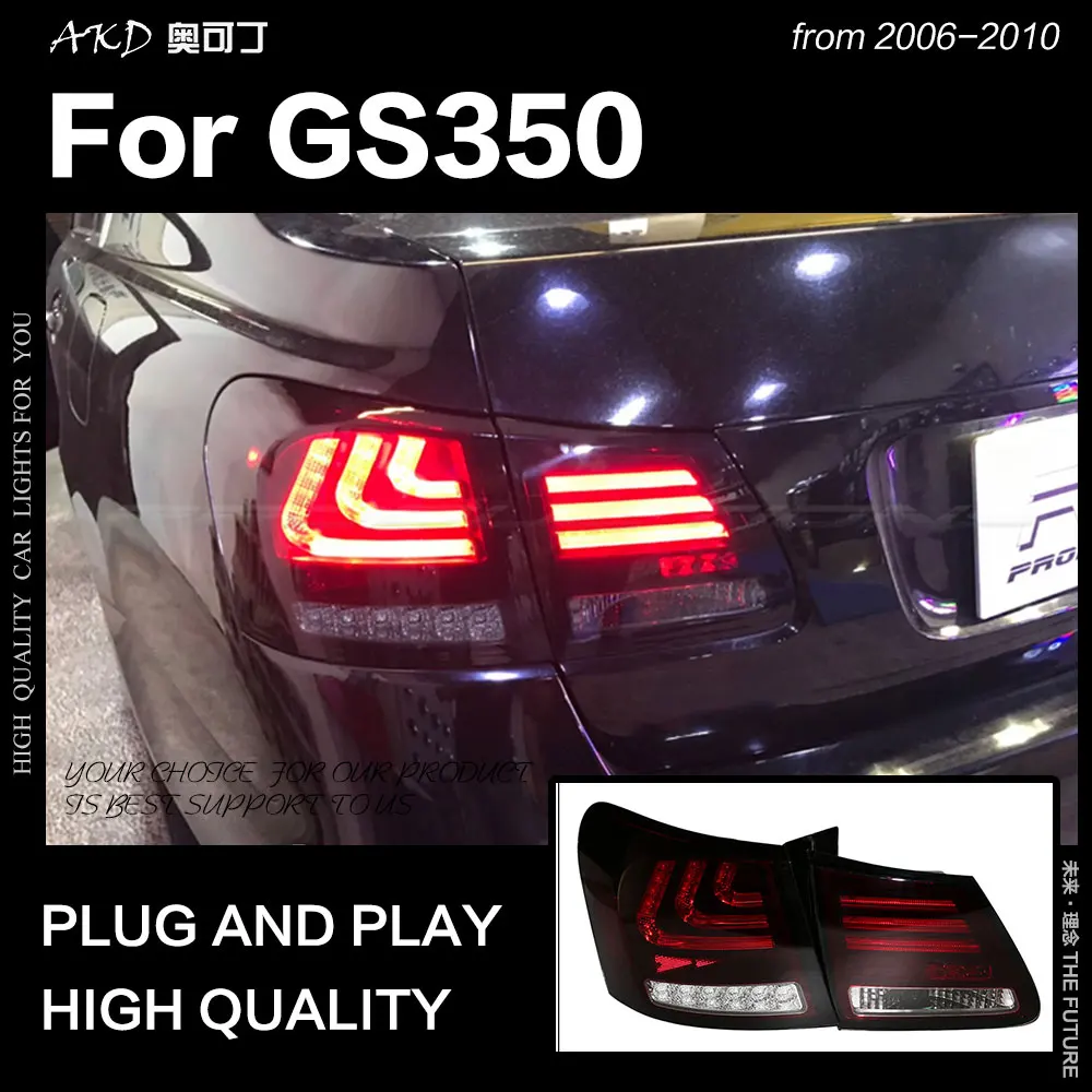 AKD Car Styling for Lexus GS GS350 Tail Light 2006-2010 GS300 GS430 Tail Lamp LED DRL Signal Brake Reverse auto Accessories