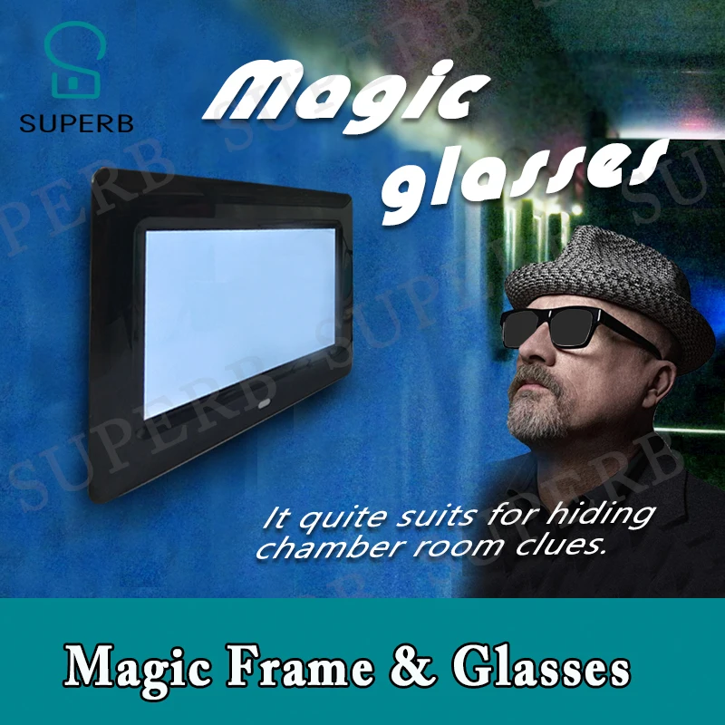 Replacement glasses of the Magic Glasses Prop Special glasses to see the hidden clues Real life room escape game Superb props