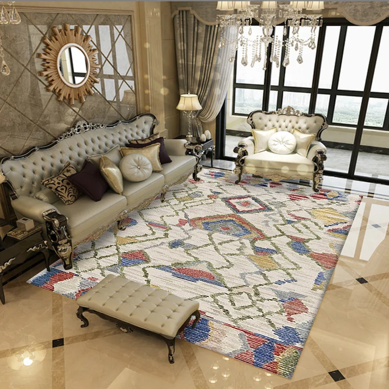 Vintage Morocco Style Carpets for Living Room Retro Europe Area Rug Persian Bedroom Carpet Soft Rugs Non-Slip Kid Play Floor Mat