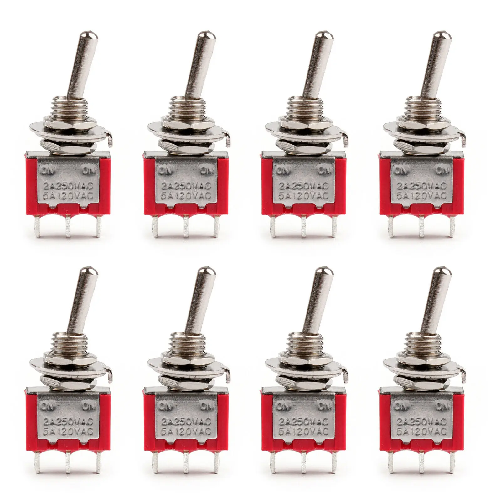 5Pcs Rode Mini MTS-102 3-Pin Spdt On-On 5A 120VAC Miniatuur Tuimelschakelaars