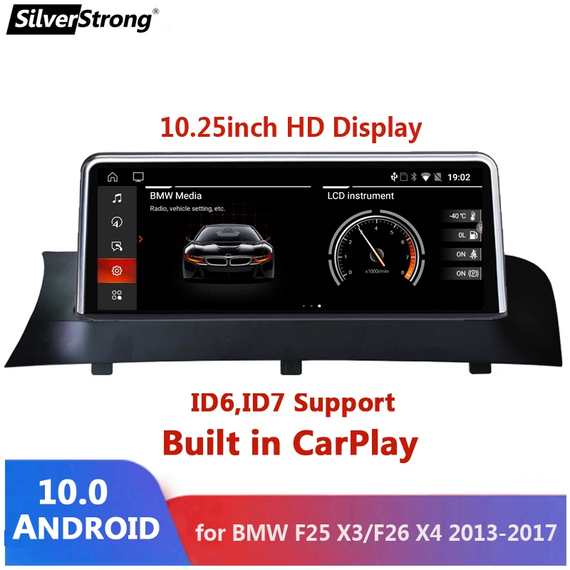 Android 10.0 Car Multimedia Player for BMW X3 F25 X4 F26 CIC NBT System Headunit Navigation Autoradio IPS 10.25' Screen 4G GPS