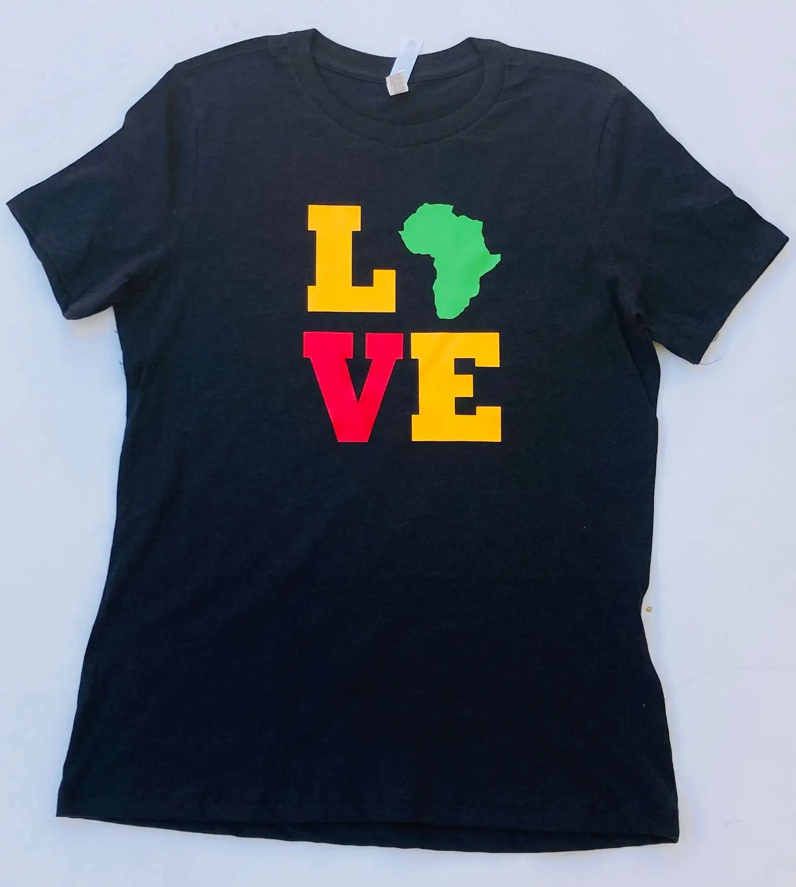 

Africa Love T-Shirt Women Black Power Tee Shirt Femme Black Lives Matter Tshirt Melanin Girls Valentines Day Gift T Shirt Tops