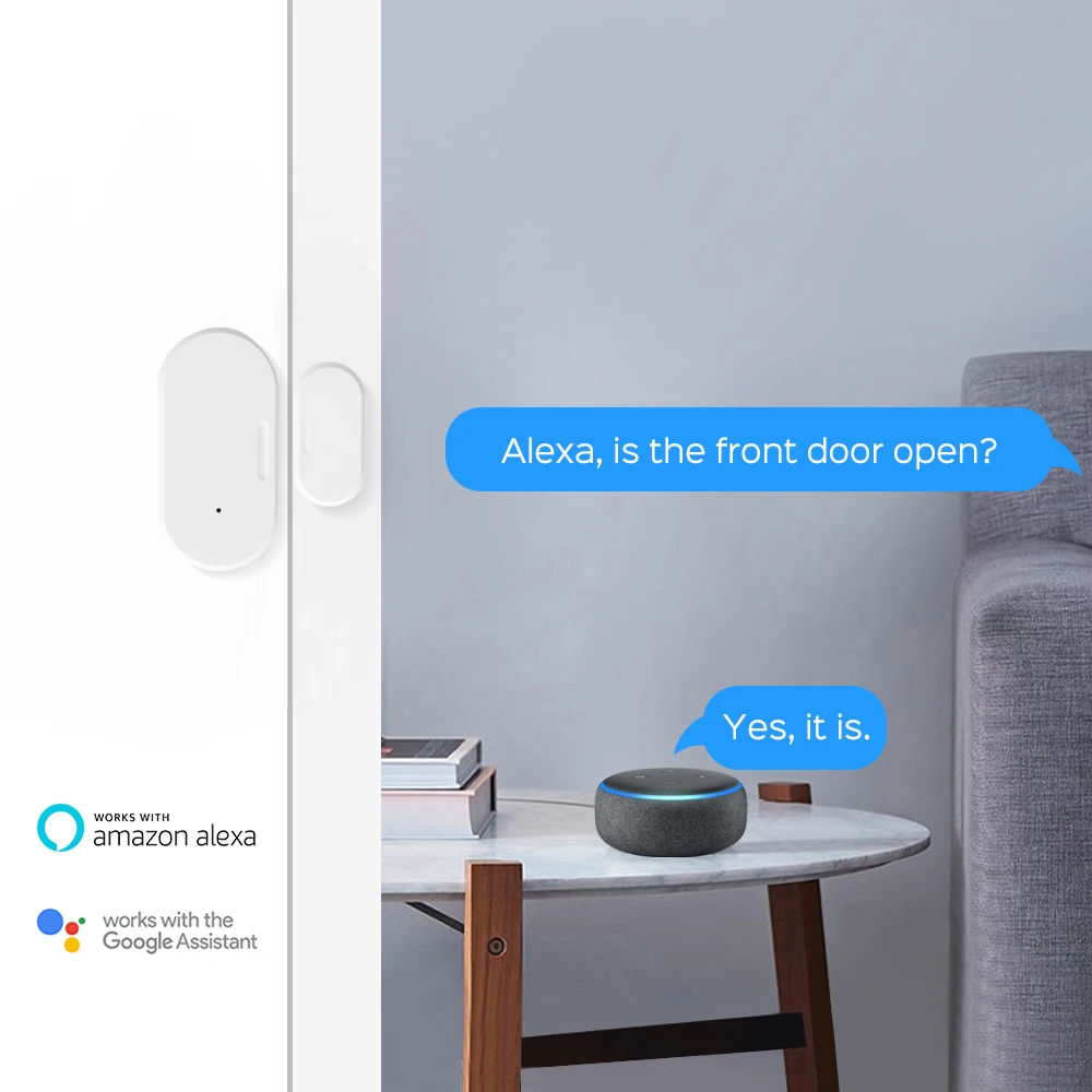 Tuya Smart Zigbee sensore porta + illuminamento della luce rilevatore di luminosità cassetto finestra Wireless aperto/chiuso per Alexa Google Home