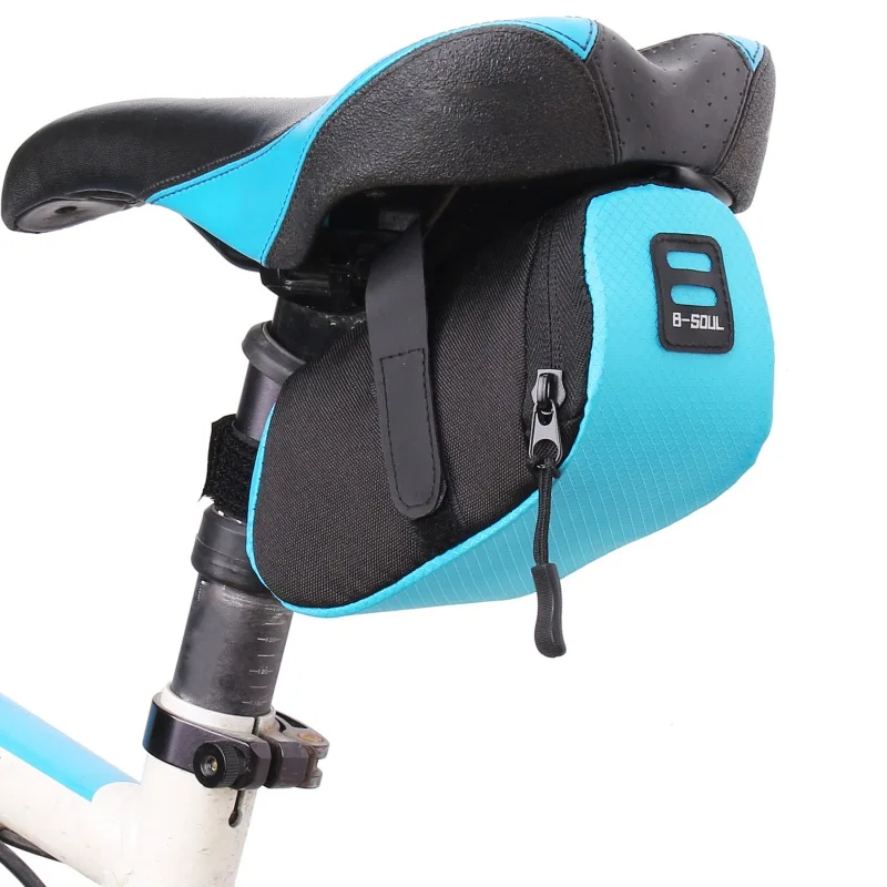 Mountain Bike Saddle Bag Polyester Zipper Lightweight Quick Detach Seat Rear Tail Bags Outdoor Cycling Folding Bicycle Case