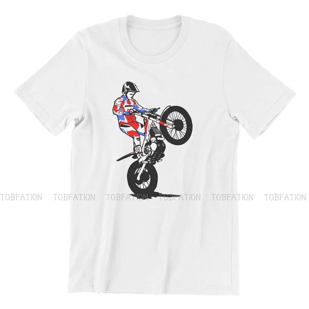 Moto Gp Trial Motorcycle Tshirt Vintage Grunge Men\'s Clothes Tops Big Size Cotton Crewneck T Shirt