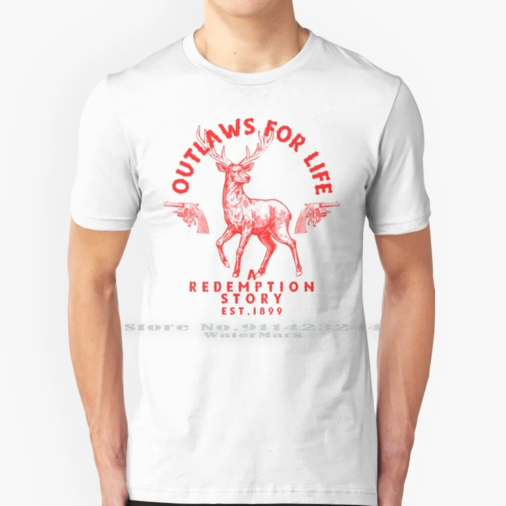 Хлопковая футболка Outlaw For Life 6XL Rdr2 выкуп 2 Артура Моргана