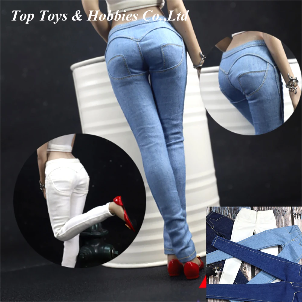 

1 / 6 ACNTOYS ACN003 женские узкие джинсовые брюки для 12 дюймов женские фигурки, игрушки для тела