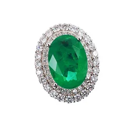 Vintage Oval 10*14mm Ruby Topaz Emerald Wedding Engagement High Carbon Diamonds Ring Gifts Fine Jewelry for Women Accessories