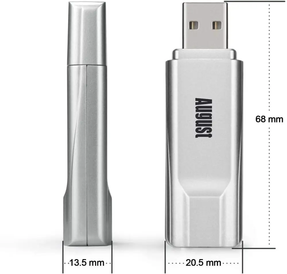 August DVB-T210 USB2.0 Freeview HD TV Tuner Watch Digital DVB-T/DVB-T2 Television in Full HD on PC/Laptop