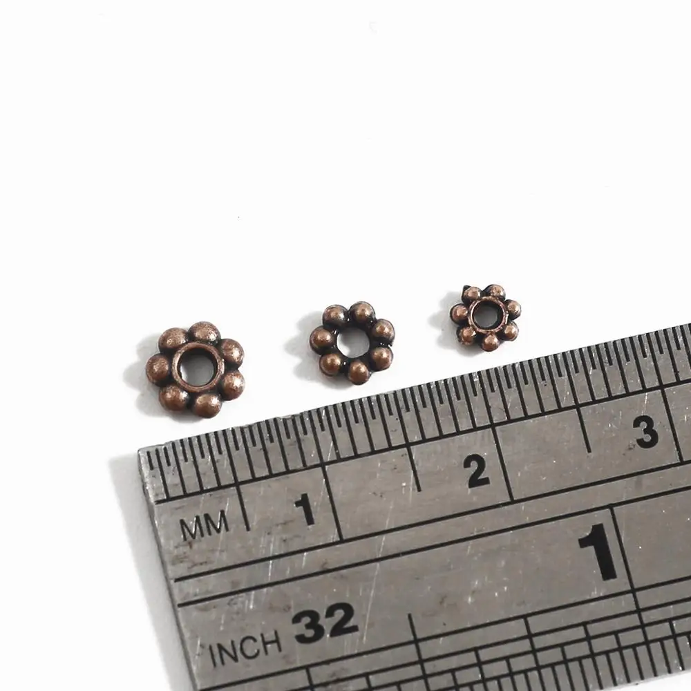 200 sztuk 4/5/6mm kwiat śliwy koralik czapki Spacer koraliki dla kobiet Charms DIY wyrób biżuterii bransoletka naszyjnik kolczyki akcesoria — zdjęcie 6