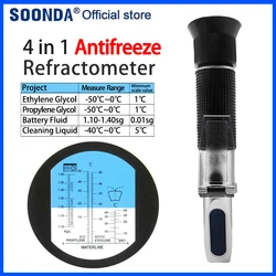 Antifreeze Refractometer Freezing point Meter Measuring Instrument Tools Car Battery Fuid Glass Water Tester Meter Automotive