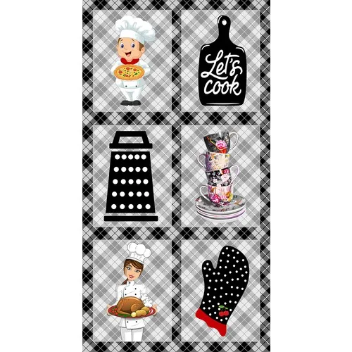 West Home Digital Printed Washable Non-Slip Base Kitchen Rug