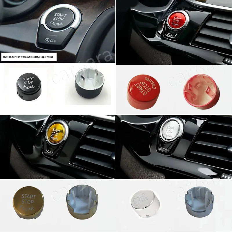 

Black Red Sliver Gold Color Engine Start Stop Switch Button For B MW F Chassis Cars 1 2 3 5 7 Series X1 X3 X4 X5 X6