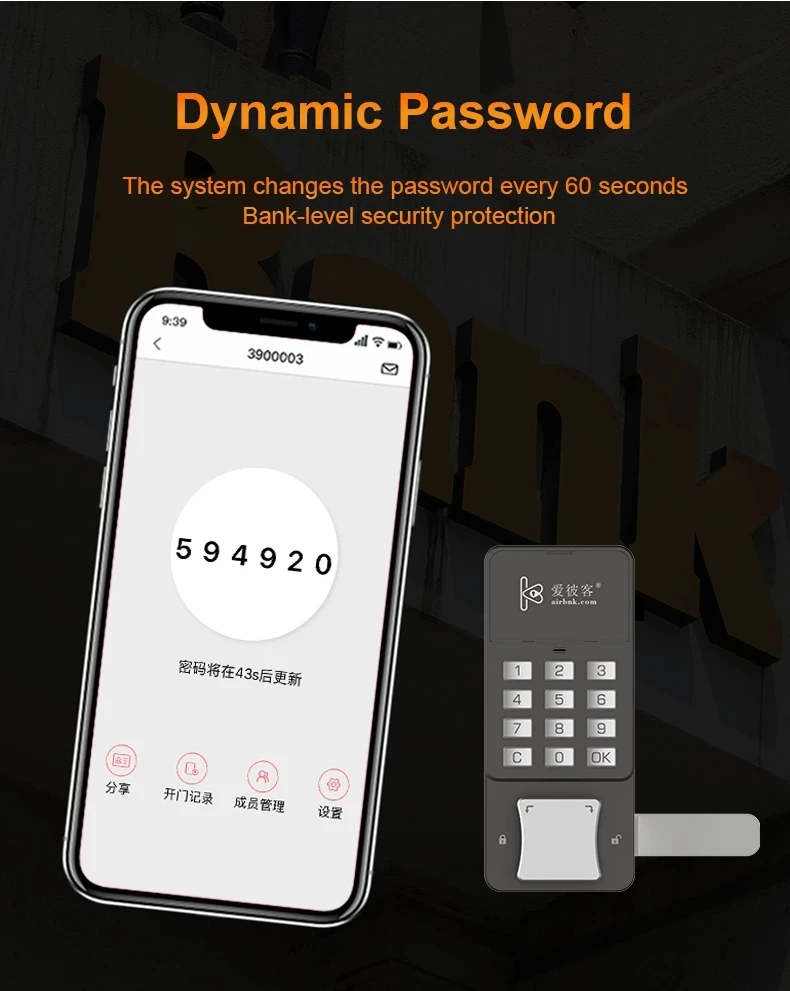 Smart Key Box Home Control Aluminum Alloy Key Cabinet Wall Mounted 32 Solt Key Management