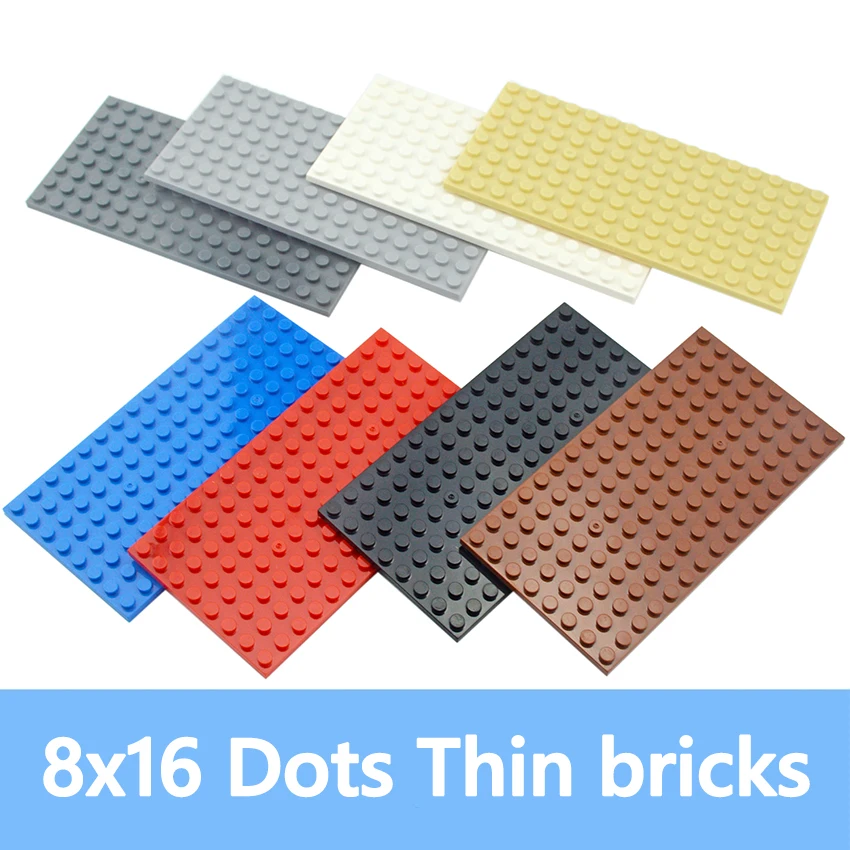 

6pcs DIY Building Blocks 8x16 Dots Thin Figures Bricks Educational Creative Assembles Particles Size Compatible With 92438 Toys