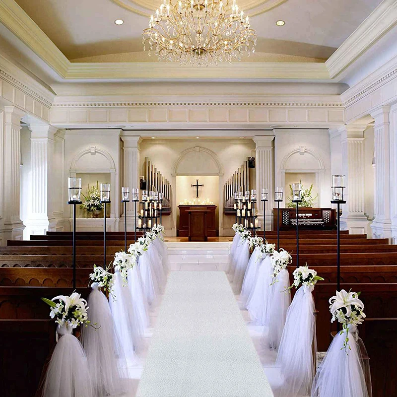 رومانسية الأبيض الزفاف السجاد - مراجعة Aisle Runner White وسعره