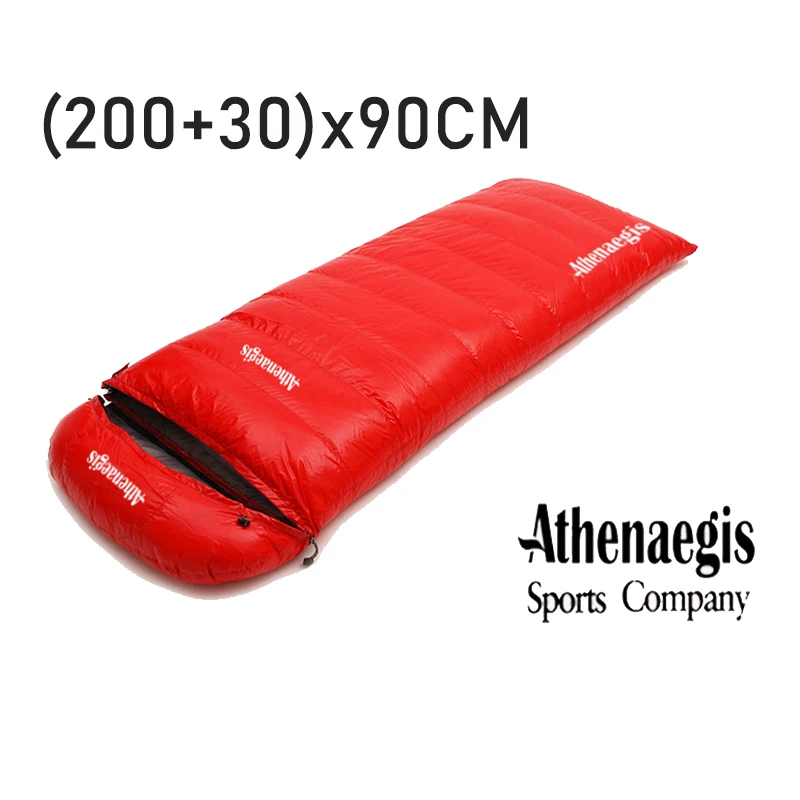 Very Warm Large Size (200+30)x90CM White Goose Down 2800g/3000g Filling Adult Use Thickened Winter Camping  Sleeping Bag