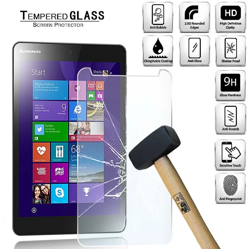 Tablet Tempered Glass Screen Protector Cover for Lenovo Miix 3 Tablet 7.85 Inch  Anti-Screen Breakage HD Tempered Film