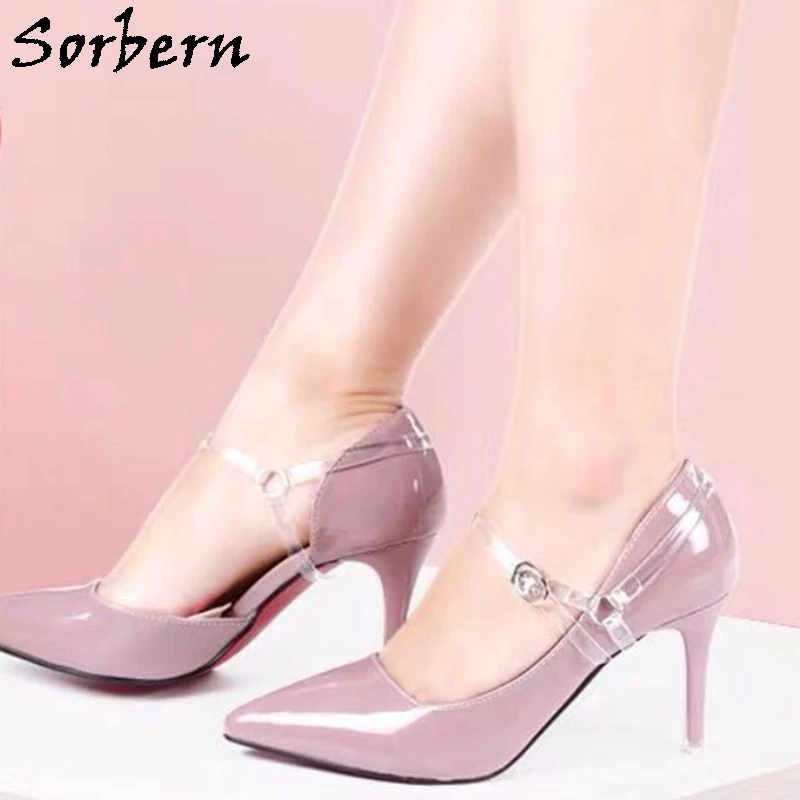 Sorbern Transparent Silica Gel Anti-Slip Adjustable Straps High Heel Shoelace Free Triangle Bundle Shoe Laces Buckles Shoes