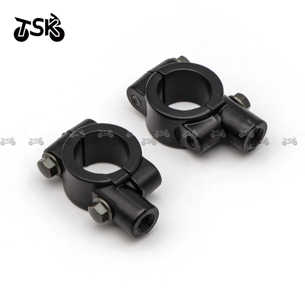 2pcs Bike Mirrors Handlebars Mount Aluminum Alloys Mirrors Holder Regulable Mount for Bikes and Motorcycles